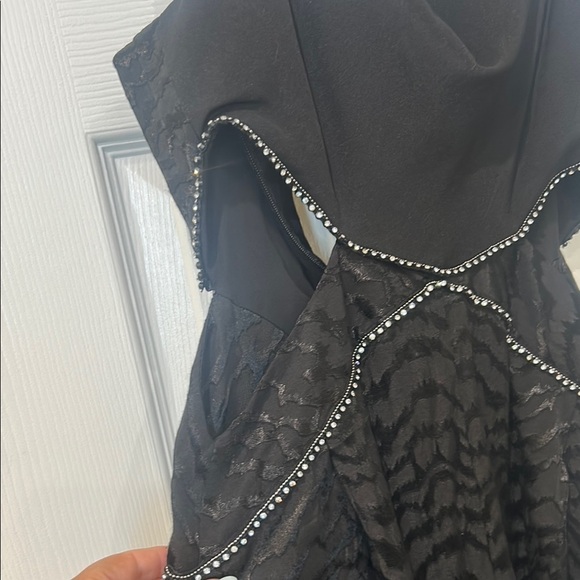 Top Shop Diamante Black Romper with Beaded Accents and side cut outs - Picture 5 of 12